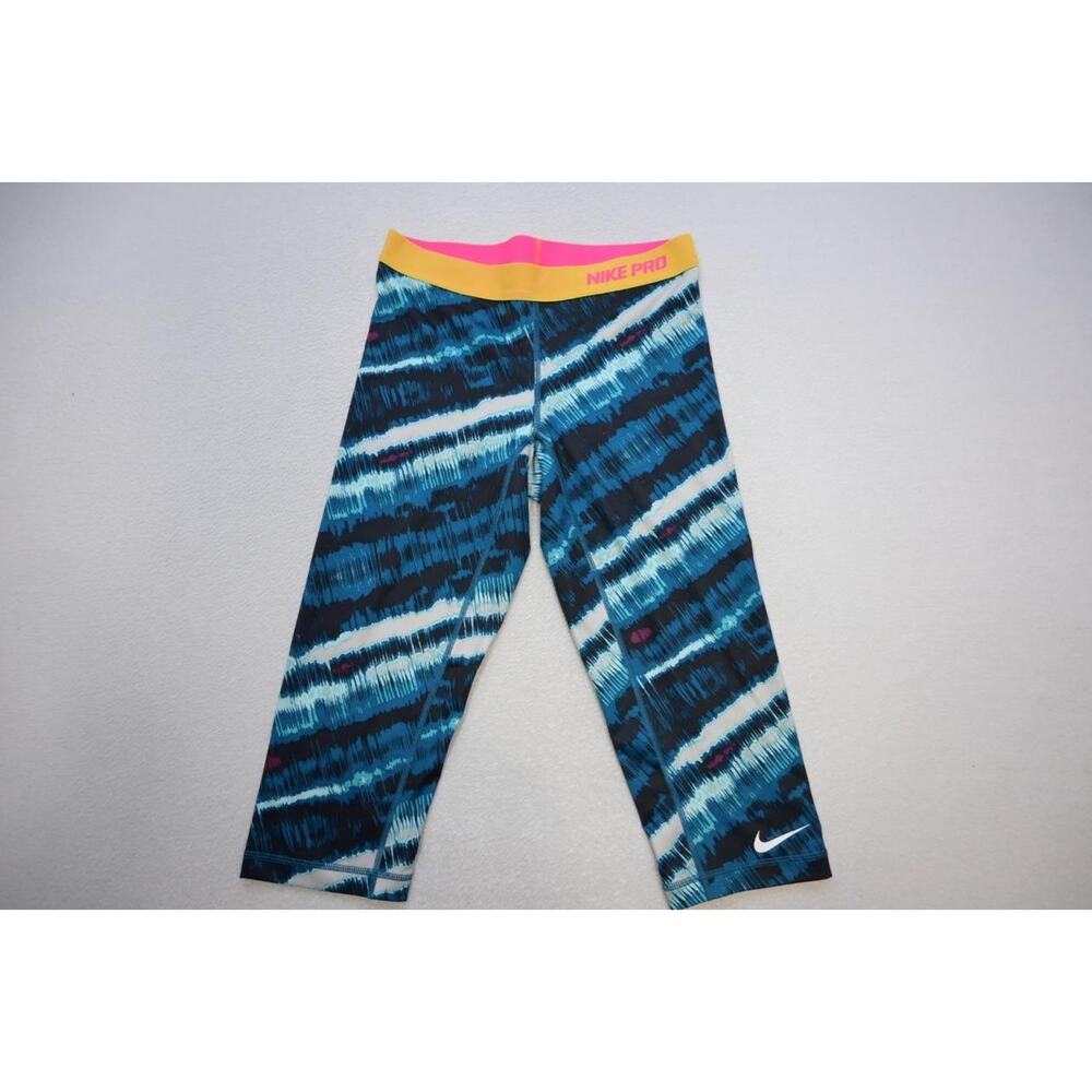 Nike Pro Leggings Athletic Fitted Graphic Yoga Athletic Pants Womens‎ Sz Medium